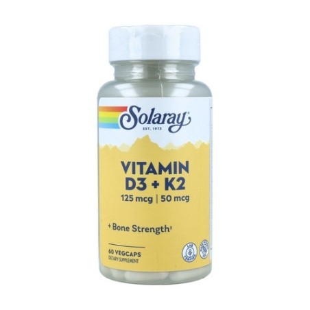 Solaray Vitamina D3+K2 (60 cápsulas) | Farmacia Tuset