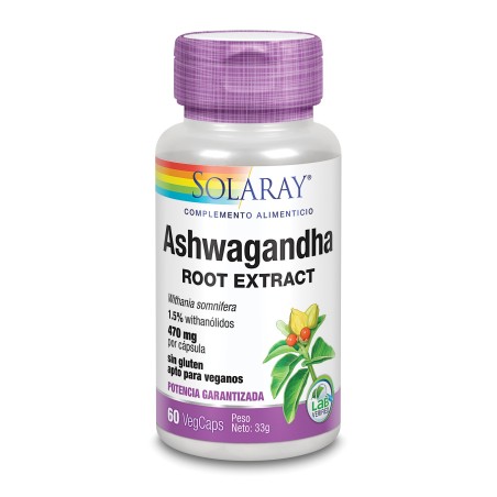 Solaray Ashwagandha (60 cápsulas) | Farmacia Tuset