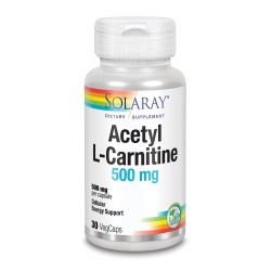 Solaray Acetil L- Carnitina 500mg (30 cápsulas) | Farmacia Tuset