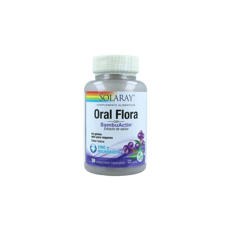 Solaray Oral Flora  con Sambuactin 30 comprimidos | Farmacia Tuset