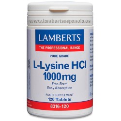 Lamberts L-Lisina 1000mg (120 comprimidos) | Farmacia Tuset