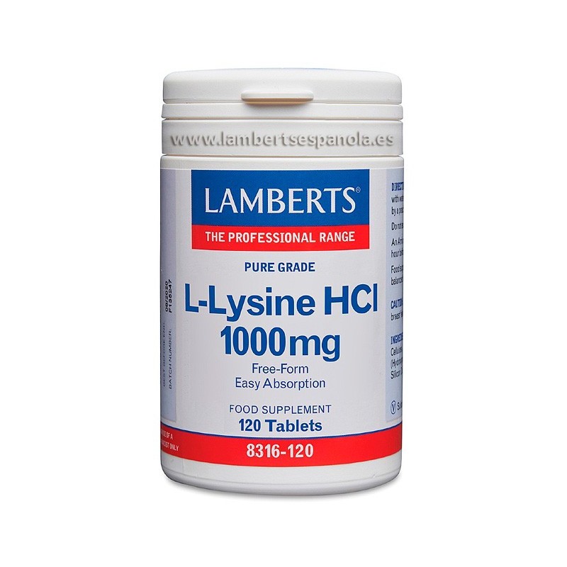Lamberts L-Lisina 1000mg (120 comprimidos) | Farmacia Tuset