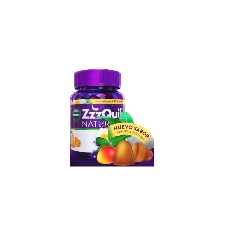 ZZZQUIL Natura 60 gummies sabor mango- platano| Farmacia Tuset 