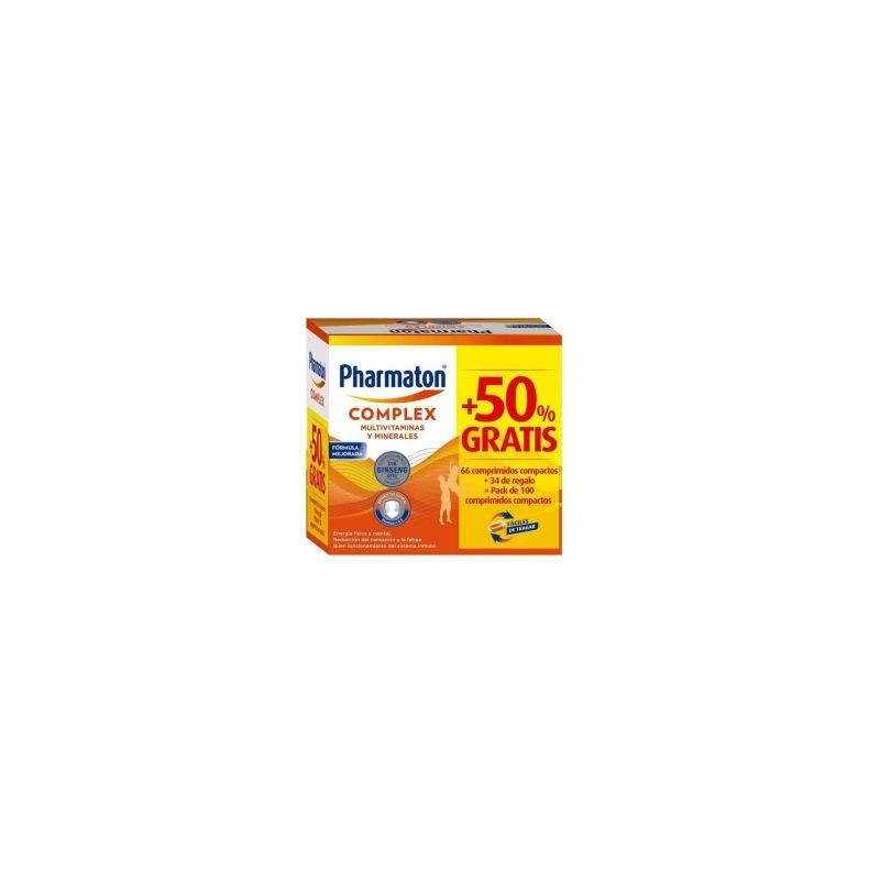 Pharmaton Complex 100 comp. compactos + 30 DE REGALO | Farmacia Tuset