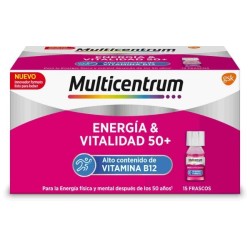 MULTICENTRUM ENERGIA & VITALIDAD 50+ 15 FRASCOS 7 ML SABOR FRAMBUESA