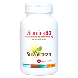 Sura Vitasan Vitamina B3 375mg (60 cápsulas) | Farmacia Tuset