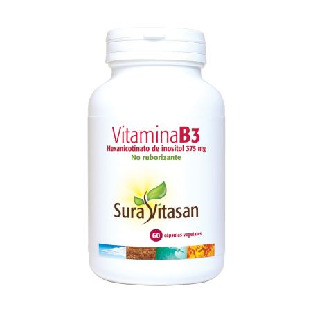 Sura Vitasan Vitamina B3 375mg (60 cápsulas) | Farmacia Tuset