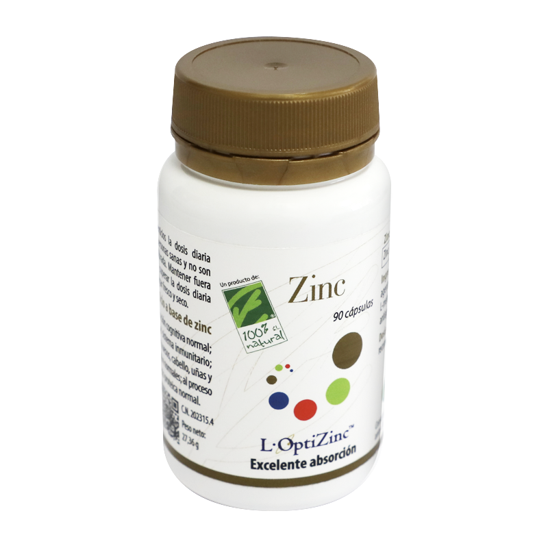 Zinc - Cien por Cien Natural (90 cápsulas) | Farmacia Tuset