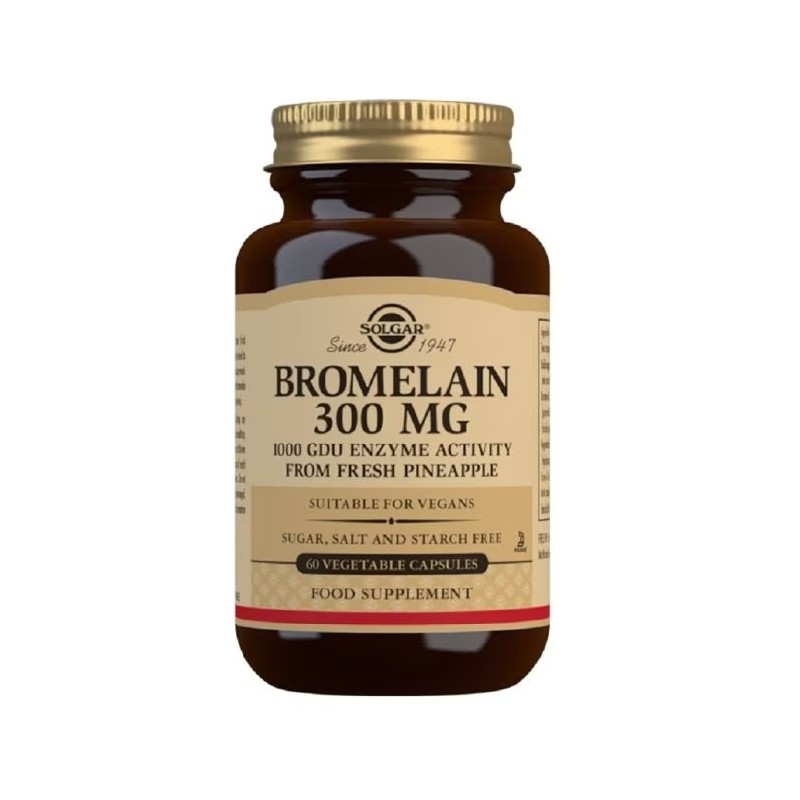 Solgar Bromelina 300mg (60 cápsulas) | Farmacia Tuset