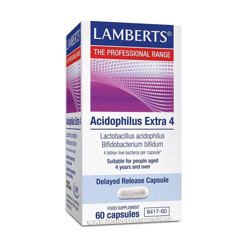 Lamberts Acidophilus Extra 4 (60 cápsulas) | Farmacia Tuset