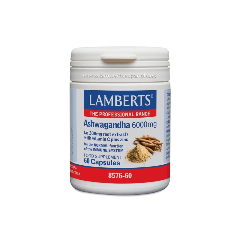 Lamberts Ashwagandha 6000mg (60 cápsulas) | Farmacia Tuset