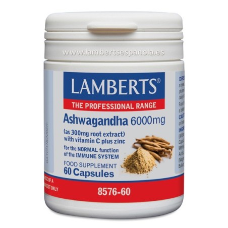 Lamberts Ashwagandha 6000mg (60 cápsulas) | Farmacia Tuset