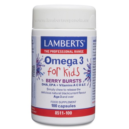 Lamberts Omega 3 for Kids (100 cápsulas masticables) | Farmacia Tuset