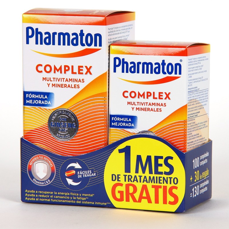 Pharmaton Complex 100 comp + 30 comp DE REGALO | Farmacia Tuset