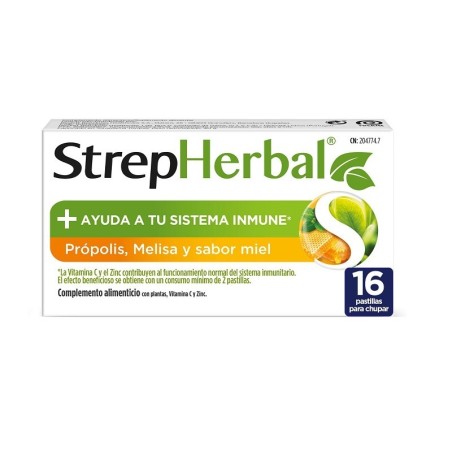 StrepHerbal Própolis y Melisa (16 pastillas chupar) | Farmacia Tuset