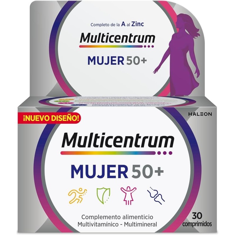 Multicentrum mujer 50+ 30 comprimidos.