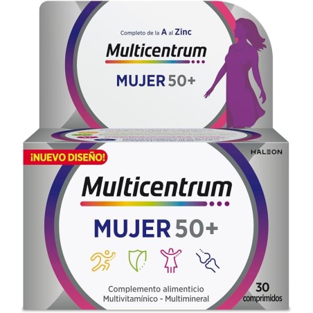 Multicentrum mujer 50+ 30 comprimidos.