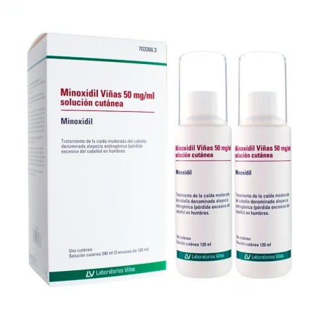 Minoxidil Viñas 50mg/ml Solución Cutánea (2 x 120ml) | Farmacia Tuset