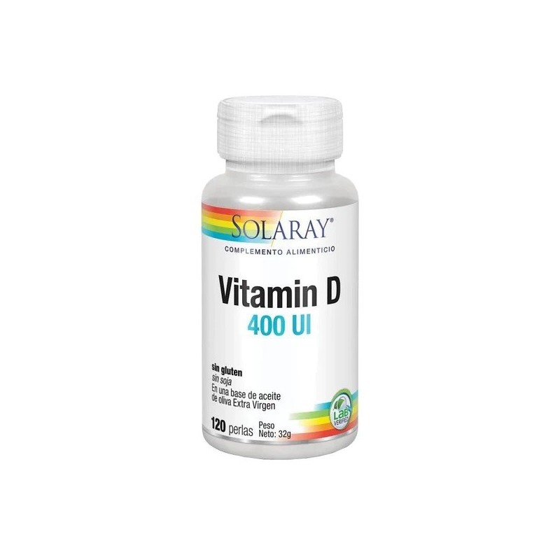 Solaray Vitamina D3 400UI (120 perlas) | Farmacia Tuset