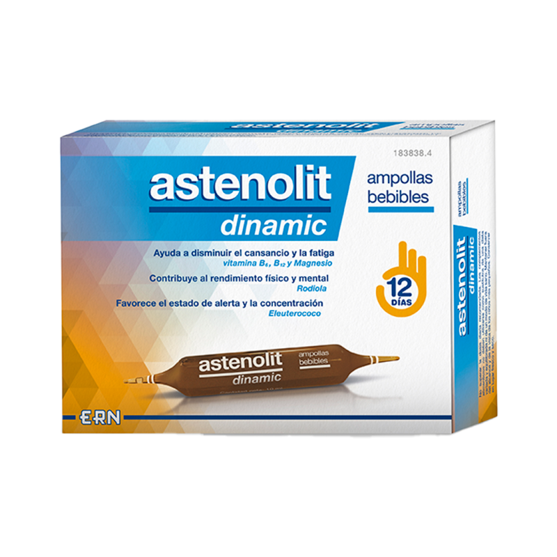 Astenolit Dinamic (12 ampollas bebibles) | Farmacia Tuset