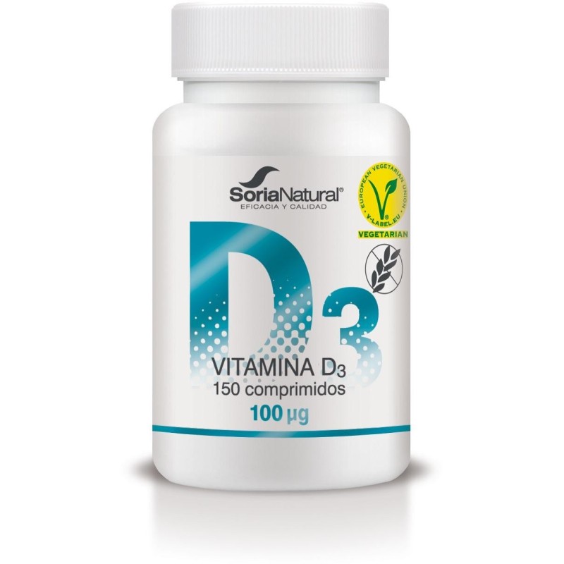 Soria Natural Vitamina D3 Liberación Sostenida (150 comp) | Farmacia Tuset