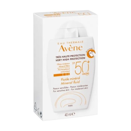 Avene Solar Fluido Mineral FPS 50+ (40 ml) | Farmacia Tuset