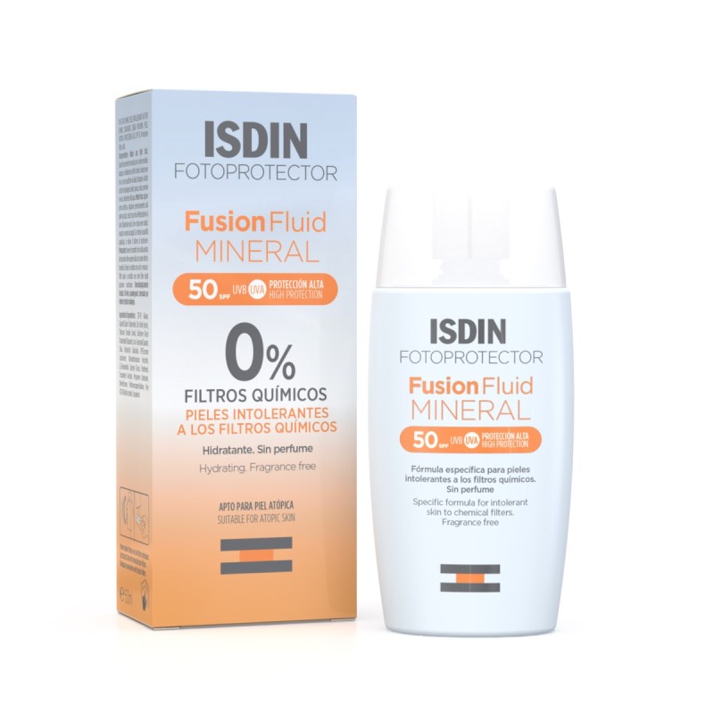 Isdin fotoprotector Fusion Fluid Mineral SPF 50| Farmacia Tuset