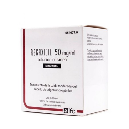 Regaxidil  50 MG/ML solución cutánea 3 frascos 60ML | Farmacia Tuset