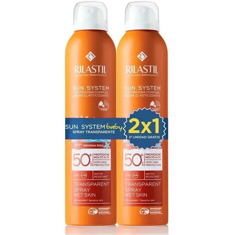 Rilastil Sun System Baby Spray Transparente SPF50+ Duplo (2x200ml) | Farmacia Tuset