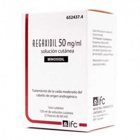 Regaxidil  50 MG/ML solución cutánea 2 frascos 60ML | Farmacia Tuset