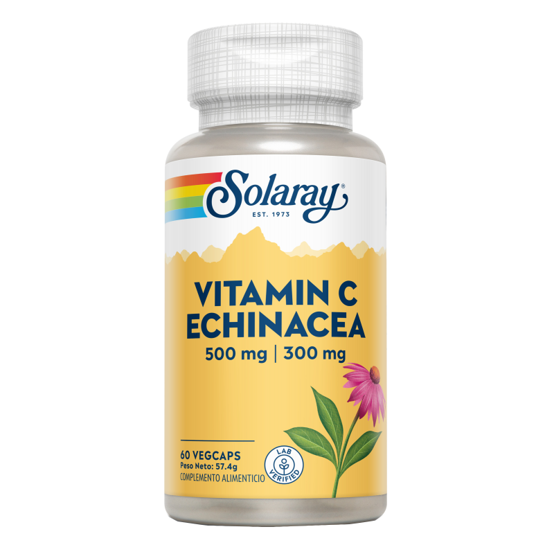 Solaray Vitamina C Echinacea (60 cápsulas) | Farmacia Tuset