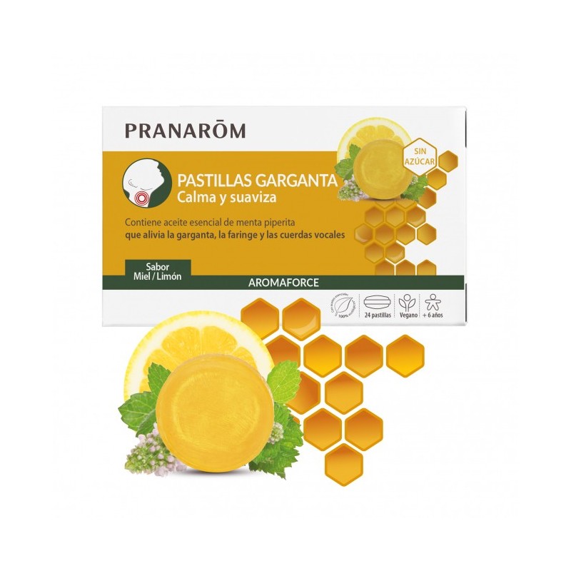 Pranarom Aromaforce Miel y Limón 24 pastillas | Farmacia Tuset