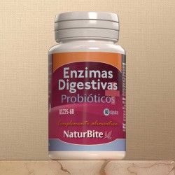 Naturbite enzimas digestivos +probióticos 60 cápsulas | Farmacia Tuset