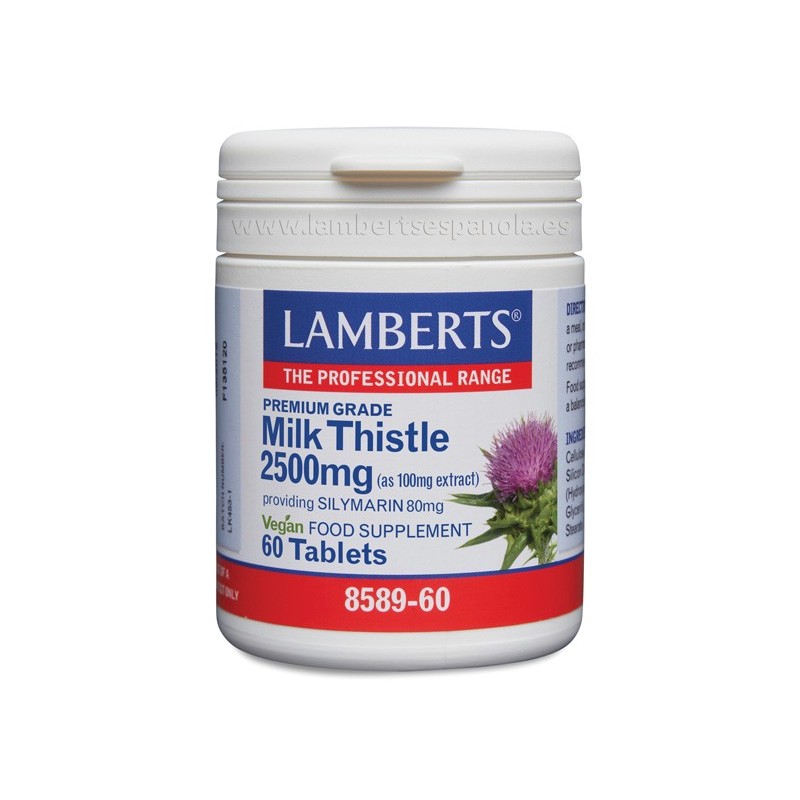 Lamberts Cardo Mariano 2500mg (60 comprimidos) | Farmacia Tuset