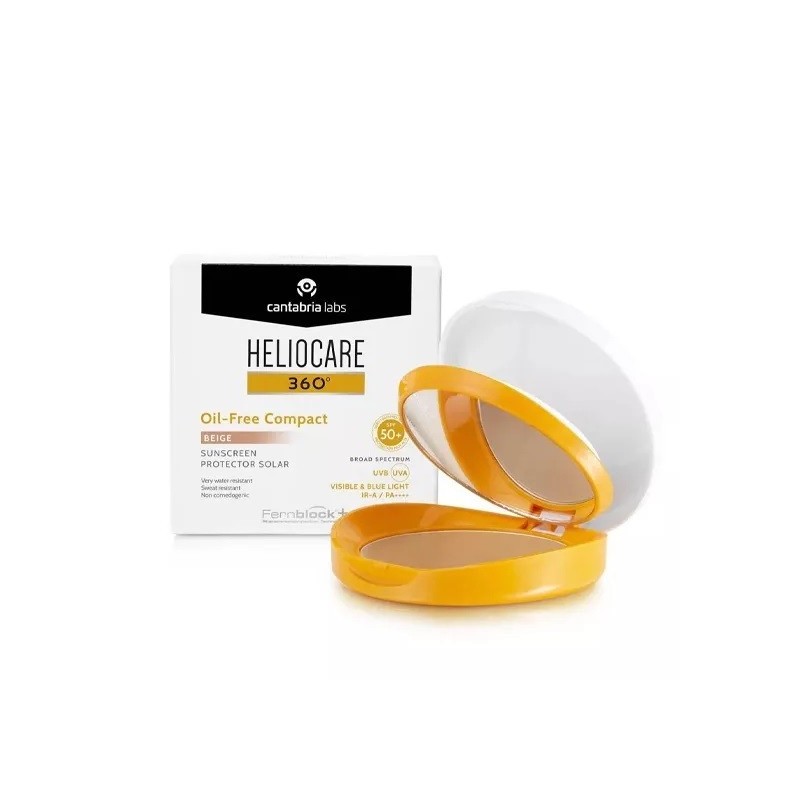 Heliocare 360º Oil-Free Compact SPF50+ Beige (10 gr) | Farmacia Tuset