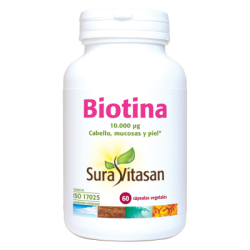 Sura Vitasan Biotina 10000mcg 60 cápsulas | Farmacia Tuset