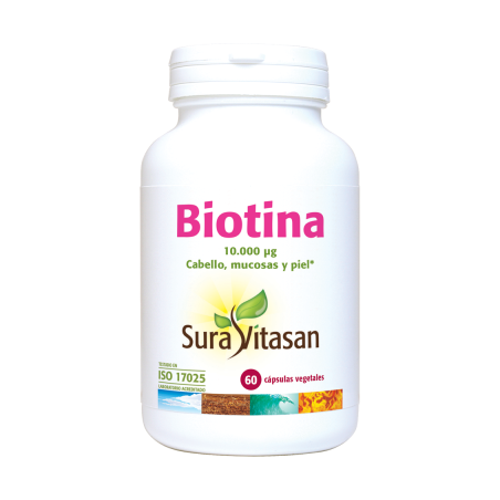 Sura Vitasan Biotina 10000mcg 60 cápsulas | Farmacia Tuset