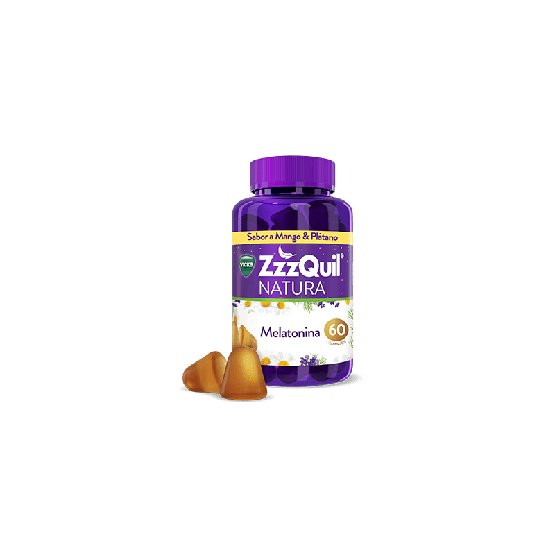 ZZZQUIL Natura Sabor Mango-Plátano (60 gominolas) | Farmacia Tuset