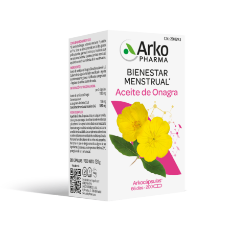 Arkopharma Arkocapsulas Aceite Onagra BIO (200 caps) | Farmacia Tuset