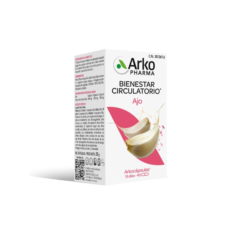 Arkopharma Arkocapsulas Ajo (45 cápsulas) | Farmacia Tuset