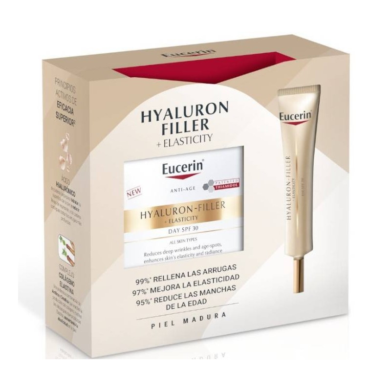 Eucerin Hyaluron Filler Elasticity FPS30 + Contorno | Farmacia Tuset