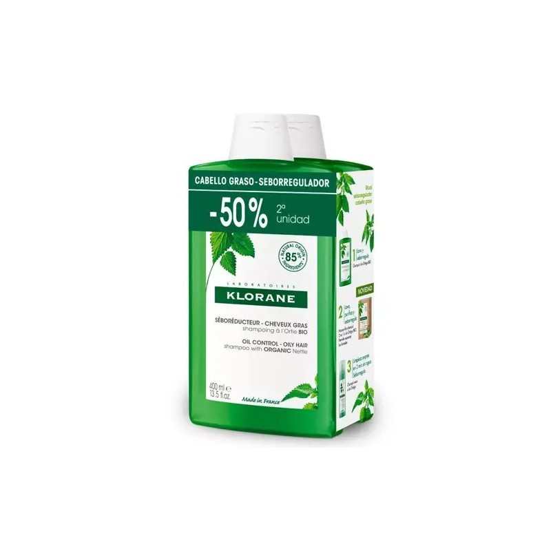 Klorane Champu a la Ortiga Bio Pack (2 x 400 ml) | Farmacia Tuset
