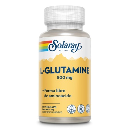 Solaray L-Glutamine 500mg (50 cápsulas) | Farmacia Tuset