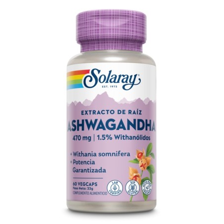 Solaray Ashwagandha (60 cápsulas) | Farmacia Tuset