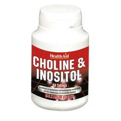 Health Aid Colina/Inositol 250mg/250mg (60 comp) | Farmacia Tuset
