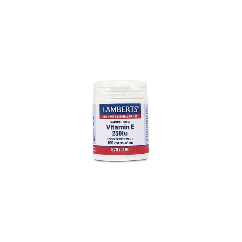 Lamberts Vitamina E 250 UI 100 cápsulas.| Farmacia Tuset.