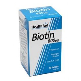 HEALTH AID BIOTINA 800MCGR (30 COMP)