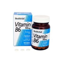 HEALTH AID VITAMINA B6 VEGAN 50MG (100 COMP) (BAJA)