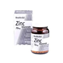 HEALTH AID GLUCONATO DE ZINC 70MG (90 COMP)