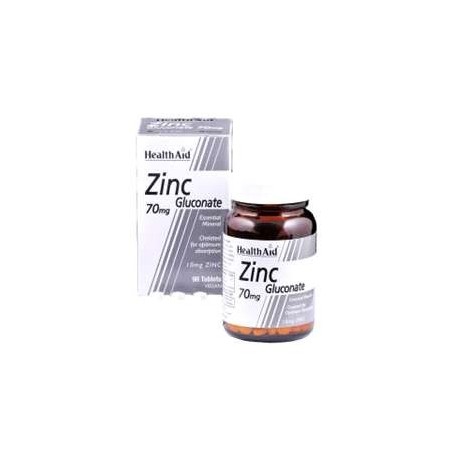 HEALTH AID GLUCONATO DE ZINC 70MG (90 COMP)